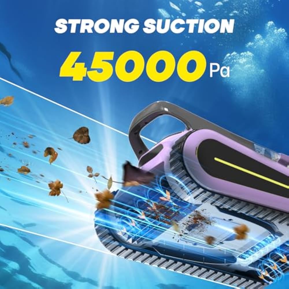New Crab Cordless Robotic Pool Vacuum(PURPLE)