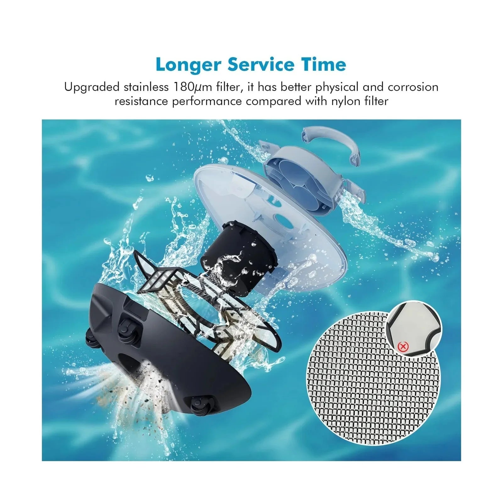 Roker Plus Cordless Robotic Pool Vacuum Seauto