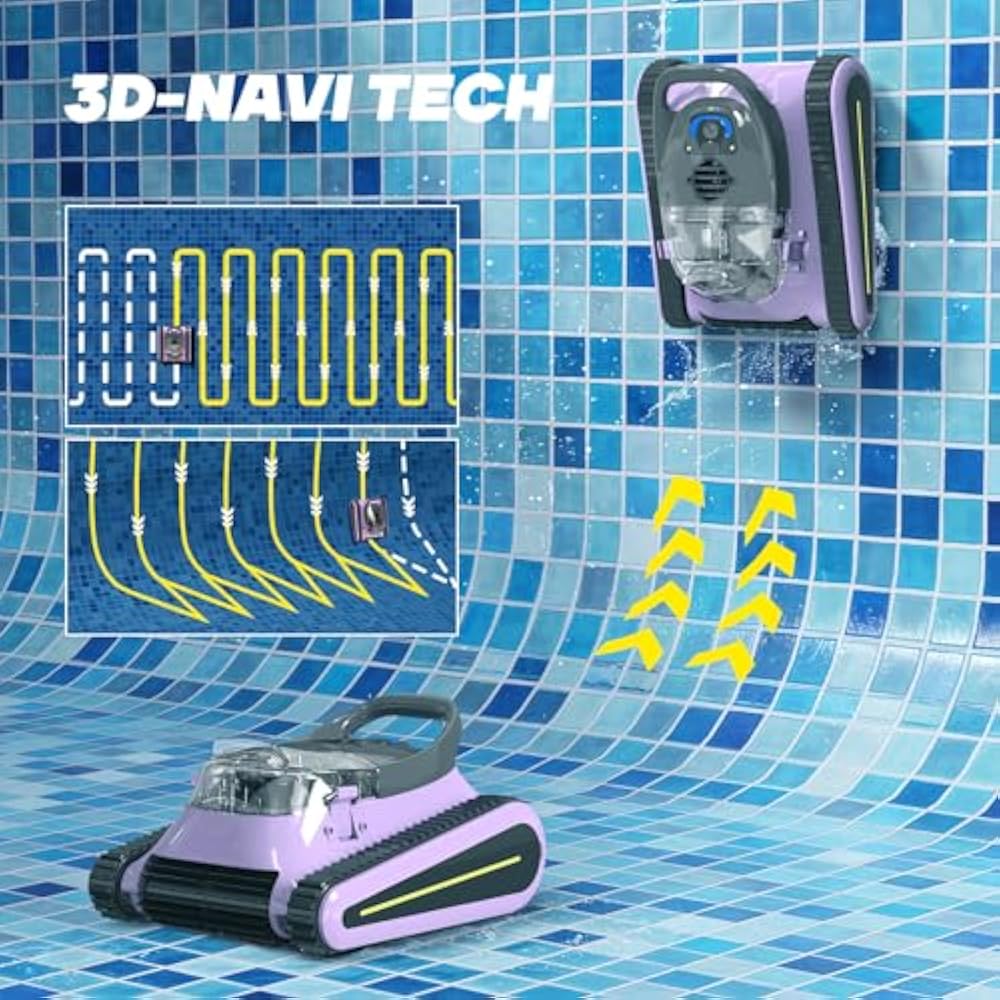 New Crab Cordless Robotic Pool Vacuum(PURPLE)