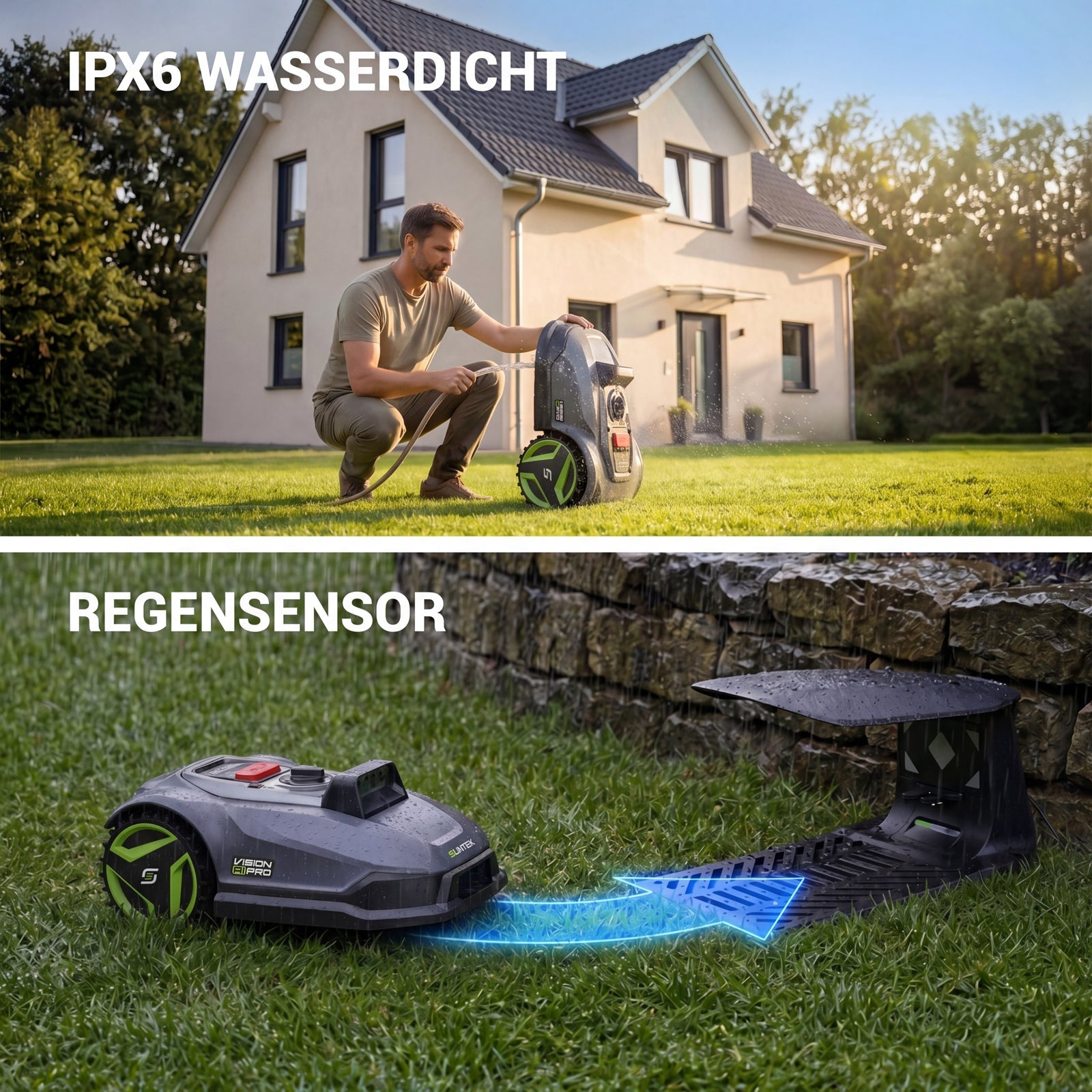 SUNTEK SRM4050 VISION AI PRO Cordless Robotic Mower For 500 m² - SUNTEK