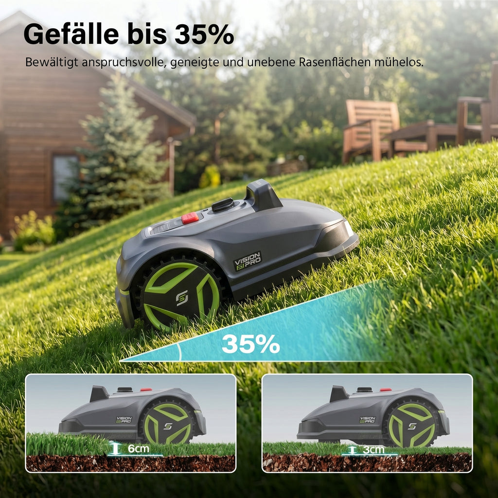 SUNTEK SRM4050 VISION AI PRO Cordless Robotic Mower For 500 m² - SUNTEK