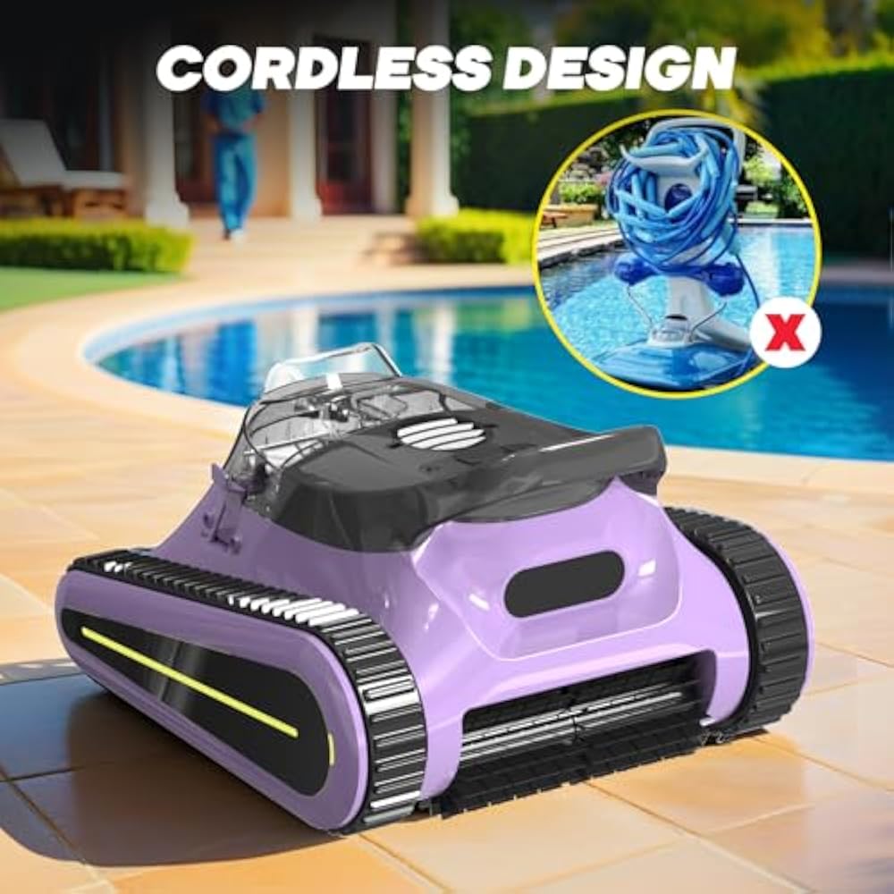 New Crab Cordless Robotic Pool Vacuum(PURPLE)