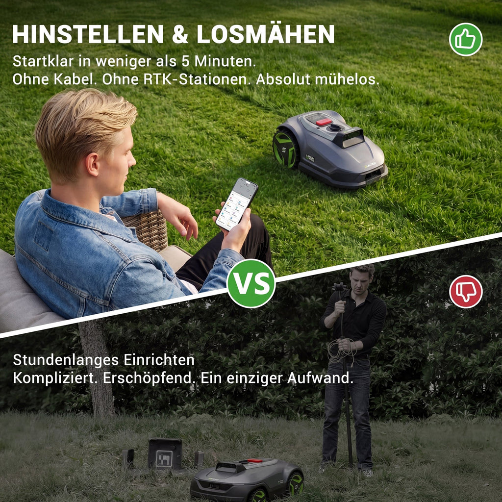 SUNTEK SRM4050 VISION AI PRO Cordless Robotic Mower For 500 m² - SUNTEK