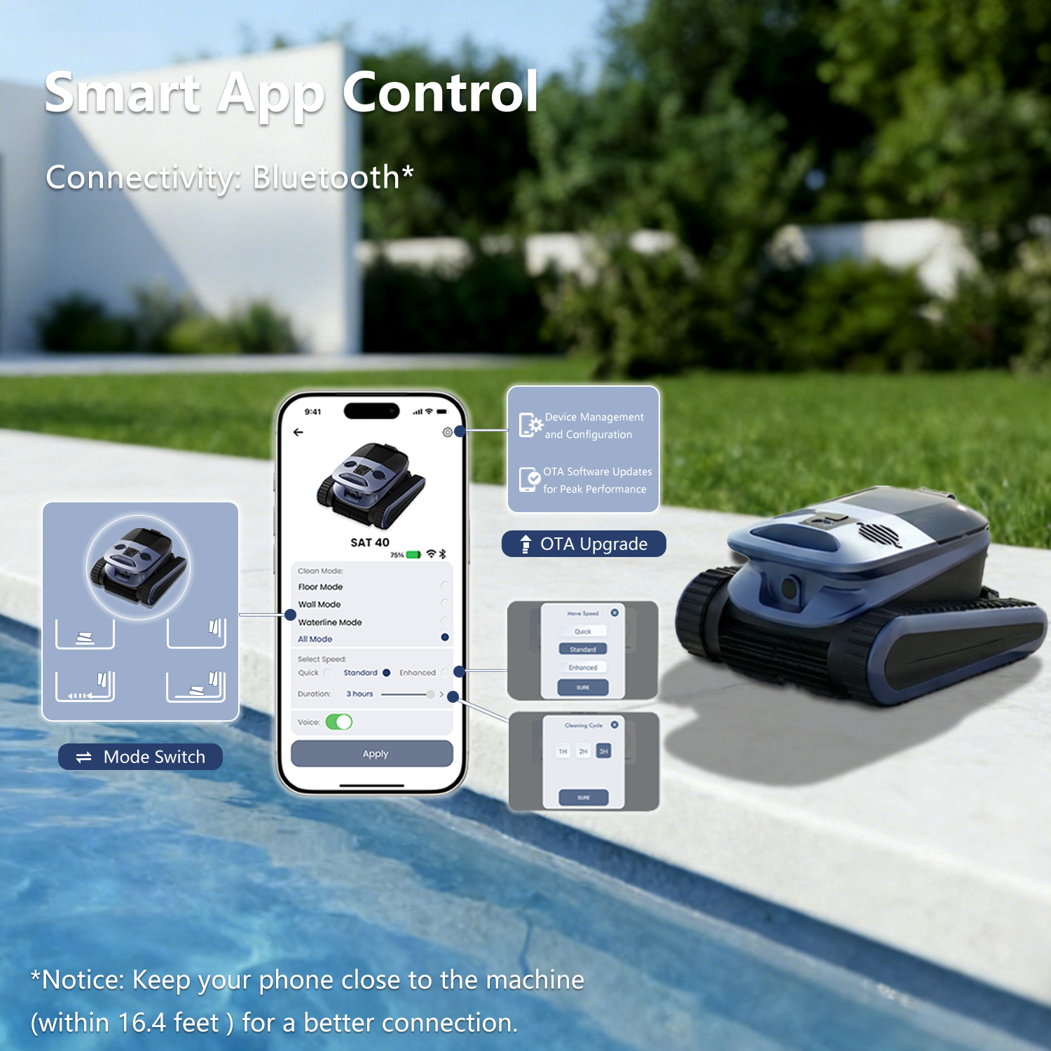 Seauto SAT40 (2026 new) Cordless Robotic Pool Vacuum