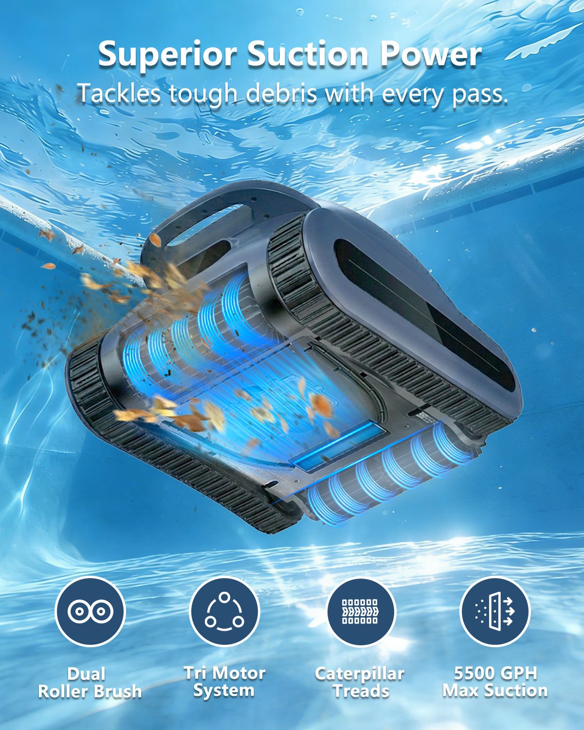 Seauto SAT30 (2026 new) Cordless Robotic Pool Vacuum