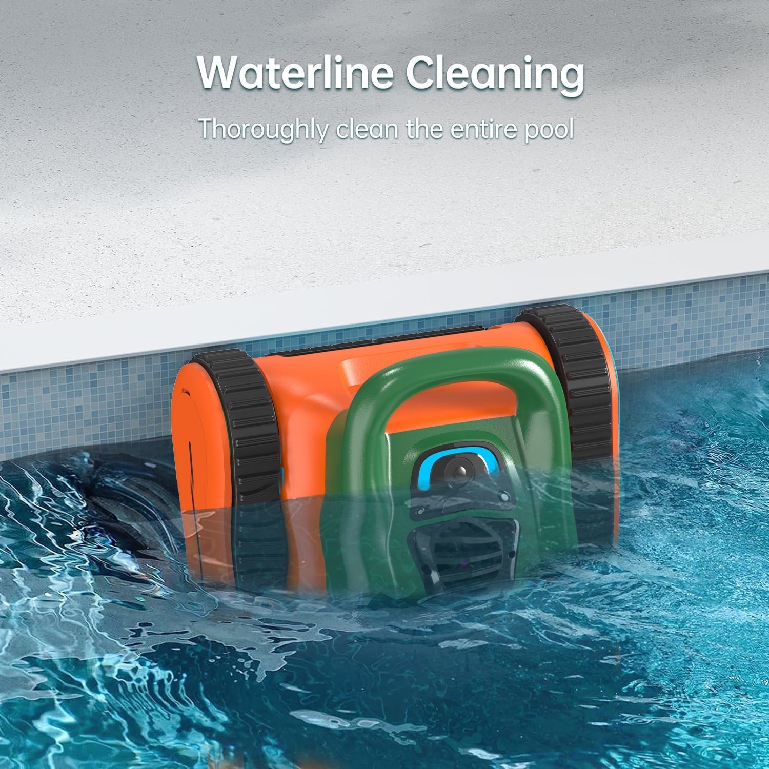 Crab Cordless Robotic Pool Vacuum(orange+green) Seauto
